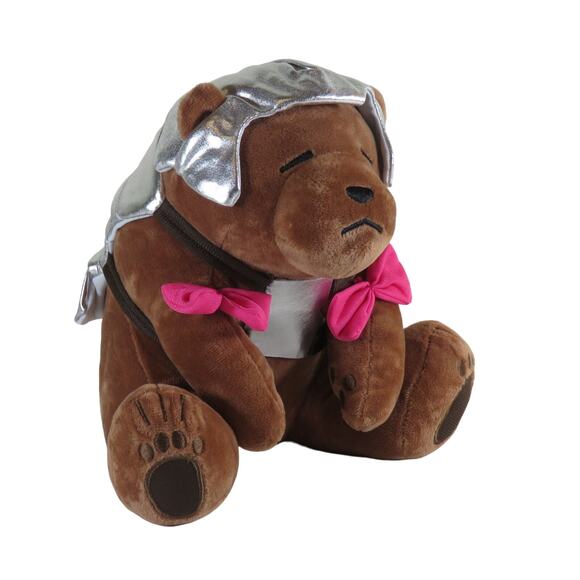 Critical Role Vex Trinket Plush Bear, Knight Helmet Pink Bows Legend Vox Machina - Picture 5 of 13